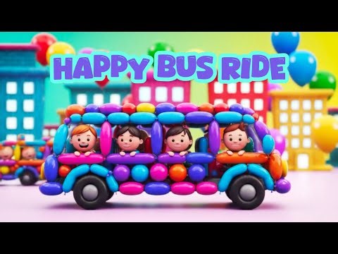 Kids on the Bus Poem | Fun Cartoon Nursery Rhyme | Learning for Toddlers