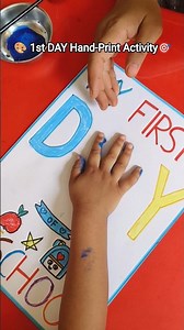 🎨 Colorful Handprint Activity for Preschool Kids 🌈🖐️| 🏫 First Day Creativity at Preschool #shorts