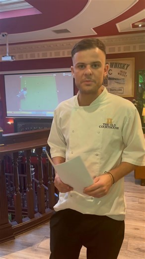 👨‍🍳✨ A wee message from our Head Chef Conor at The Old Courthouse Great ingredients, bold flavours, and food we’re proud to serve ❤️ | The Old Courthouse