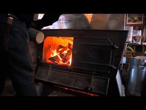 4'x12' Wood fired Maple Syrup Evaporator in Action