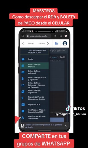 Descarga del RDA y Boleta de Pago desde el Celular | Maestros