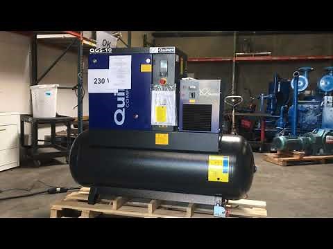 Quincy QGS-10 Rotary Screw Air Compressor 10HP with Dryer & 120 Gallon Tank