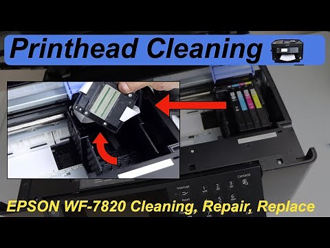 Epson WF 7820 Print Head Cleaning, Replacement or Repair (Unclog BK, Y, M, C Ink) Print Like New !