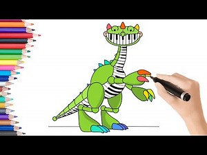 DRAW PIANOSAURUS from Poppy Playtime Chapter 4 | CP Drawing Tutorials