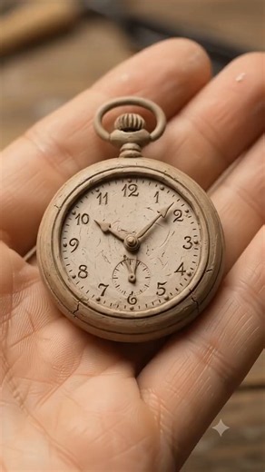 Sculpting a Vintage Pocket Watch out of CLAY! 🤯⏱️ #craft #craftideas #viral