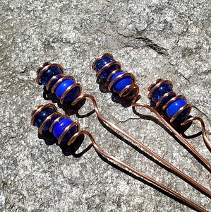 Copper Plant Stakes, Glass Garden Marker, Copper Plant Stick, Copper Garden Decor, Garden Gifts - Etsy