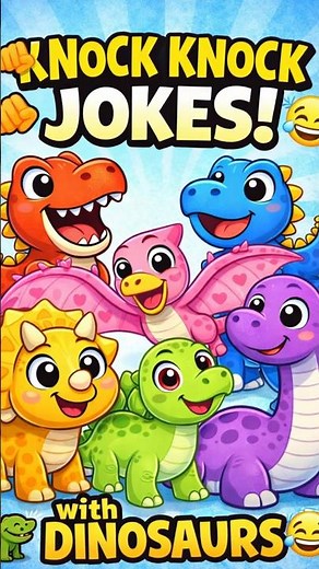 Dino Knock Knock Jokes That’ll Make You ROAR with Laughter!#funny #animation #dinosaurjokes #shorts