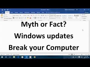 Windows 10 Myth or Reality Windows updates break your computer