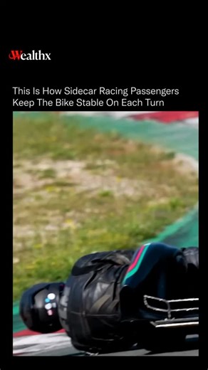 @Wealthx | This guy isn’t falling off, he’s literally saving the bike. Sidecar passengers throw themselves around mid-race to cancel out the... | Instagram