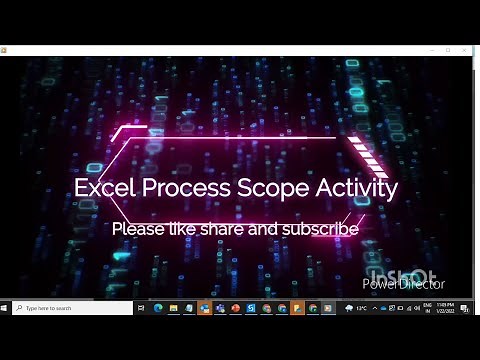 Excel process scope activity in Uipath