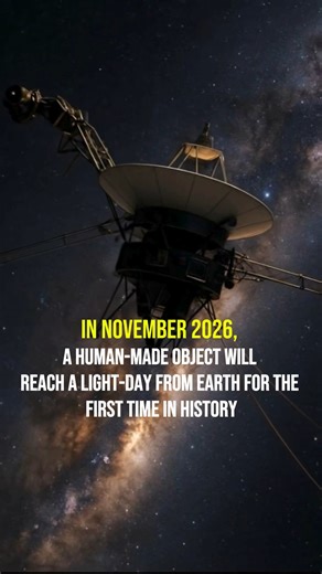Mystic Horizon on Instagram: "Voyager 1 has been traveling for 48 years... and it's about to hit a milestone no human object has EVER reached 🚀 RIGHT NOW (December 2025): - 15.5 billion miles away - ONE LIGHT DAY from Earth - Signal takes 22.5 hours to arrive NOVEMBER 2026: - First human-made object to reach ONE LIGHT YEAR from Earth - 6 TRILLION miles away - Still operating on 1977 technology (69KB memory, 8-track tape, Fortran code) Think about that: A machine built before the internet, befor