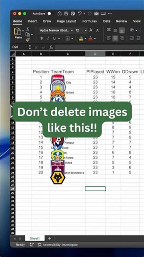Excel Hidden Feature Deletes All Images at Once #excel #shorts #hack