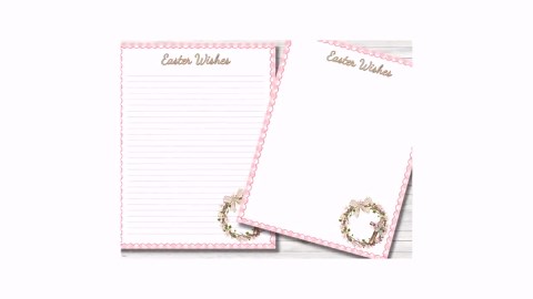 Christian Easter Letterhead: Easter Printable Stationery, Easter Paper - Etsy