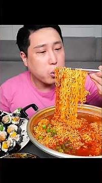 Unlimited Delicious Korean Badao Men’s Ramen Mukbang Eating Challenge Instant Noodles ASMR