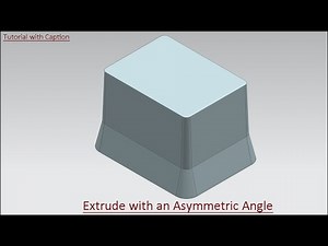 Extrude with an Asymmetric Angle (Video Tutorial with Caption) Siemens-NX