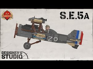 S.E.5a - World War I Fighter Aircraft - Custom Lego - In The Designer’s Studio