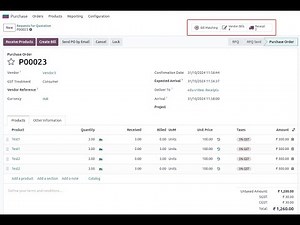 Odoo18 - PO/Bill matching is working or not? Let's check use cases for vendor bill based PO matching