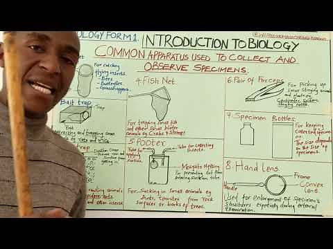 COMMON APPARATUS USED IN COLLECTION, HANDLING AND OBSERVATION OF SPECIMENS ...Biology form 1