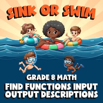 Find Functions Input Output Descriptions SINK OR SWIM Math Game No Prep Grade 8