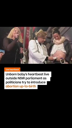 The sound of a tiny unborn baby's heartbeat - loud and clear outside NSW Parliament 💞 | Right To Life UK