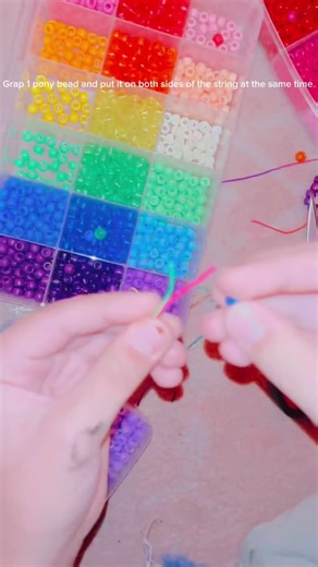 How to make a Kandi peyote stitch bracelet #kandi #kandikid #peyotestitch #beads #bracelet