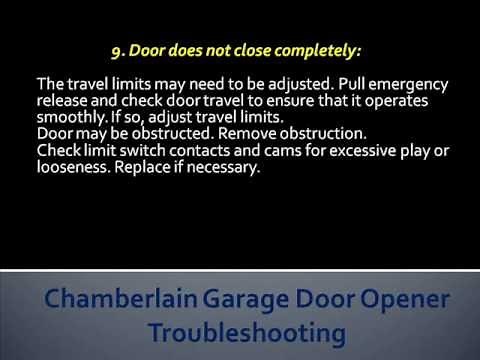 Chamberlain Garage Door Opener Troubleshooting | How To Troubleshoot Chamberlain Garage Door Openers