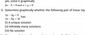 yes, solve it graphically2 x - 5 = 0 \text { and } x   y = 0D... | Filo