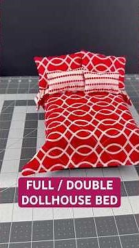 DIY Full / Double 1:12 Scale Dollhouse Bed