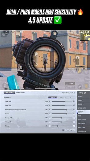 BGMI 4.3 🔥 Zero Recoil Sensitivity Code 😱 #bgmi #pubgmobile #shorts