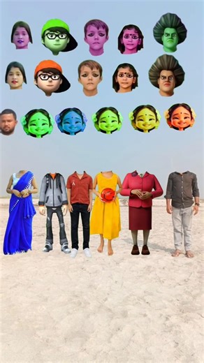 Scary Teacher 3D,Dancing Granny and grand Pa, Dancing Alien & Me Correct Head Matching #shorts