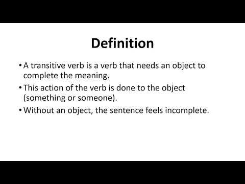 Transitive Verbs