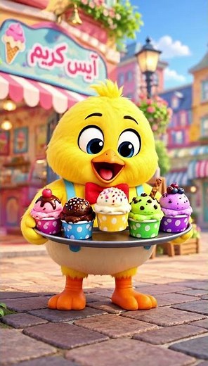 هيا نتعلم الرقم ٥! 🖐️🐥 | تعليم الأرقام للأطفال #Shorts