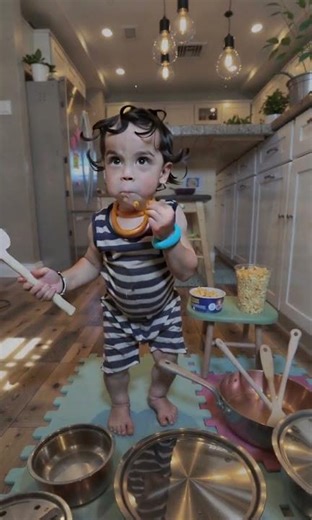 Kitchen Drums 🥁 Baby Band Hits Different!