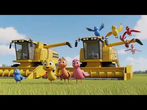 Combine Harvester Goes Vroom 🎵 | Fun Farm Machine Song for Kids | Nursery Rhymes & Toddler Songs