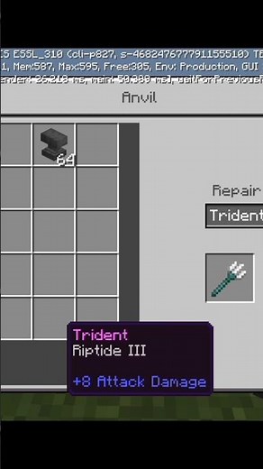 Minecraft || how ti fly with trident #trending #minecraft #gaming #minecraftgaming #viral #trending