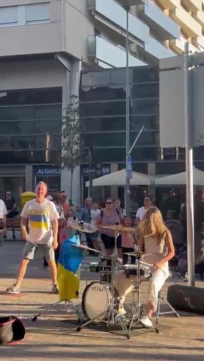 Street Drum Music Performance in Terrassa, Spain