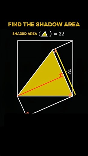 Calculate the area of ​​the shadow. #maths #shortsfeed