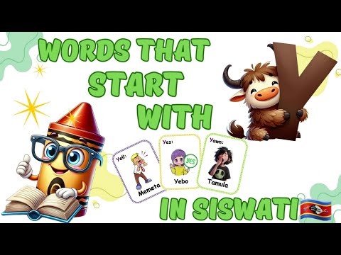Words that start with letter Y | Learn Siswati🇸🇿 | Initial sounds | Phonics | Siswati Dictionary