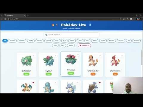 Pokédex Lite Website 🚀 | React + PokéAPI | Clean UI & Favorites Feature
