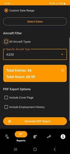 Generate PDF Report - Aero Pro – Maintenance Logbook