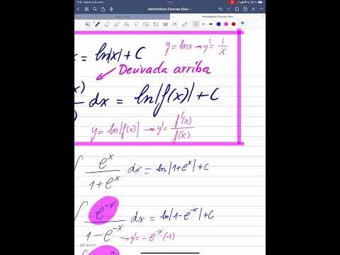 Integrales logarítmicas, aplicando la regla de la cadena, función de función
