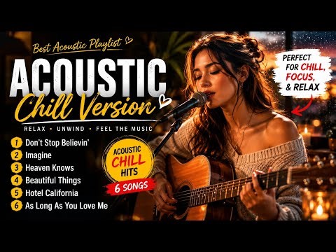 Acoustic Chill Playlist2026 | Don't Stop Believin • Imagine • Heaven Knows • As Long As You love me