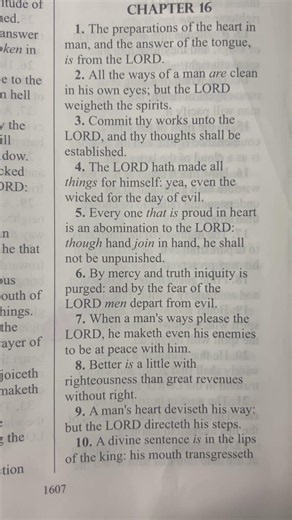 The LORD’s Purpose & the Danger of Pride Proverbs 16:4–5