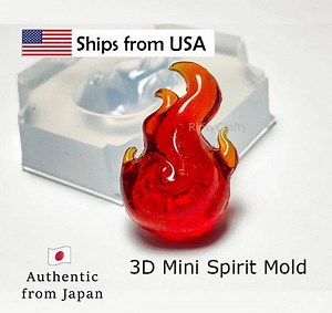 Silicone Mold, 3D Mini Spirit Mold, (bonfire Mold / Burning Fire Mold) Two-part Mold, for UV Resin / Epoxy, Polymer Clay - Handmade in Japan - Etsy