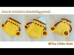 How to crochet a drawstring pouch | Easy crochet for beginner