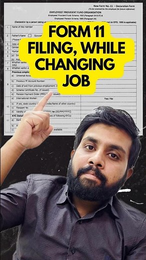 Form 11 pf online filing while changing the job | form 11 kaise bhare ? #epfo #form11 #pf