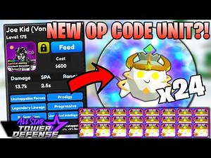New OP Code Unit DESTROYED Extreme EXP Ticket Raid in All Star Tower Defense Roblox