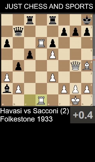 Havasi vs Sacconi, corridor checkmate #chess #Ajedrez #schach #chesstactics #checkmate #chesshistory | Just Chess and Sports