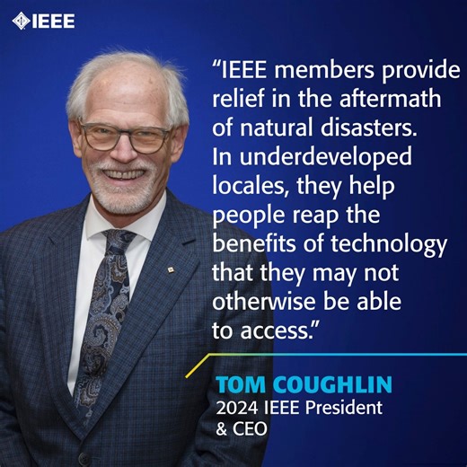 17K views · 95 reactions | “Serving as #IEEE President has shown me the global impact of our 460,000+ members. Whether promoting sustainability or advancing ethical AI, IEEE members are driving positive change worldwide. Thank you for your dedication, it has been an honor serving as your president." - Tom Coughlin, 2024 IEEE President & CEO https://bit.ly/4gxj04d | IEEE | Facebook