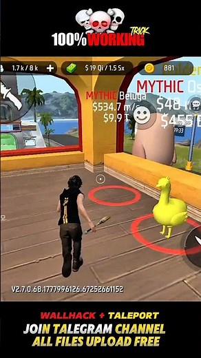 FREE FIRE 100% WORKING ✅ STEAL A PET WALL HACK+TALEPORT 🤯 JOIN TALEGRAM ALL HACK UPLOAD #freefire